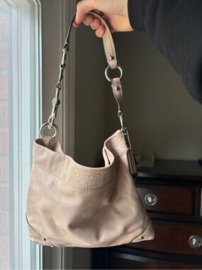 Coach Soft Pebbled Leather Shoulder Bag in Blush